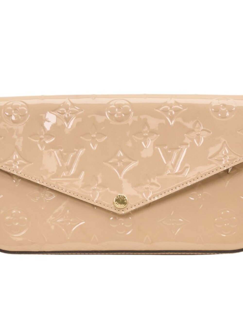 Louis Vuitton Pochette Felicie Monogram Vernis Beige